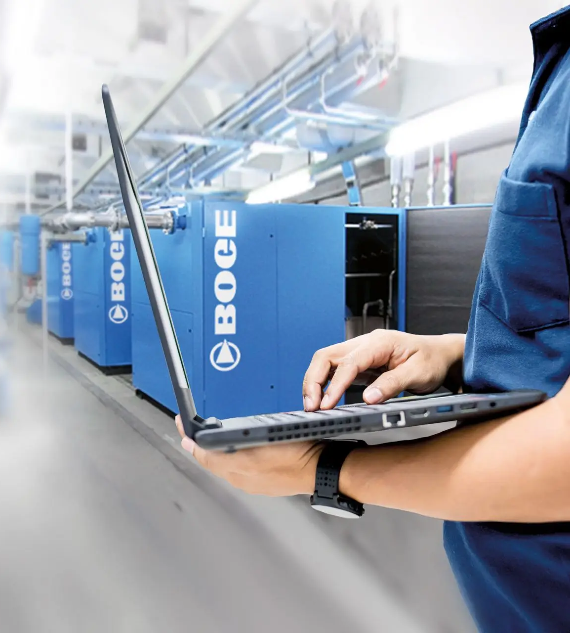 Compressed-air energy audit — data logger and flow meter