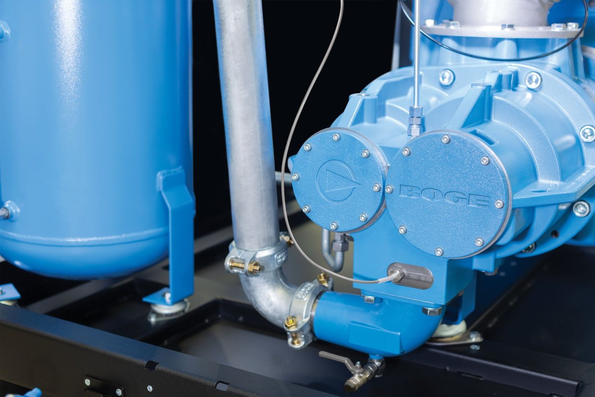 BOGE Kompressoren compressed air system — screw compressor airend detail